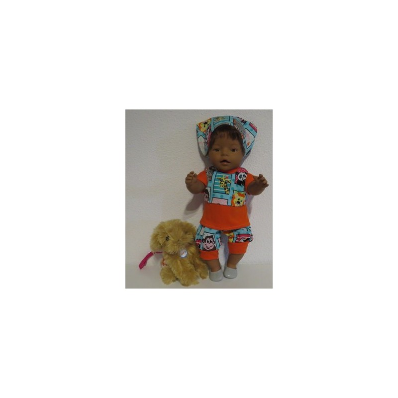 liefbroek setje mint dieren baby born 43cm