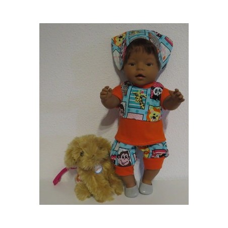 liefbroek setje mint dieren baby born 43cm