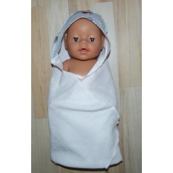 omslagdoek met hello kitty stippen baby born 43cm