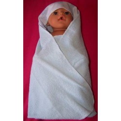 omslagdoek blauw met beren baby born 43cm