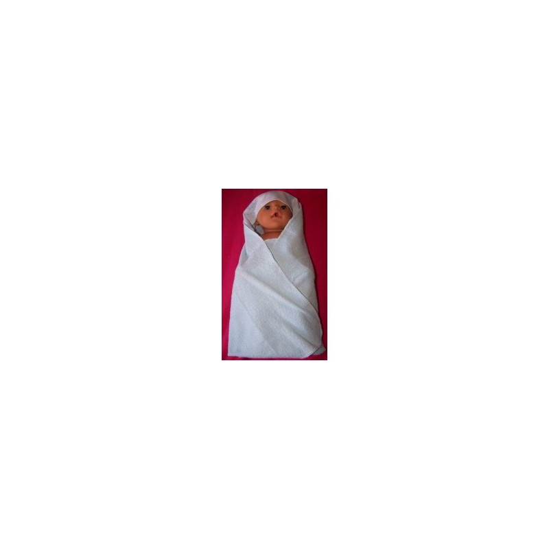omslagdoek blauw met beren baby born 43cm