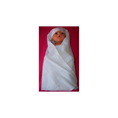 omslagdoek blauw met beren baby born 43cm