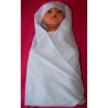 omslagdoek blauw met beren baby born 43cm
