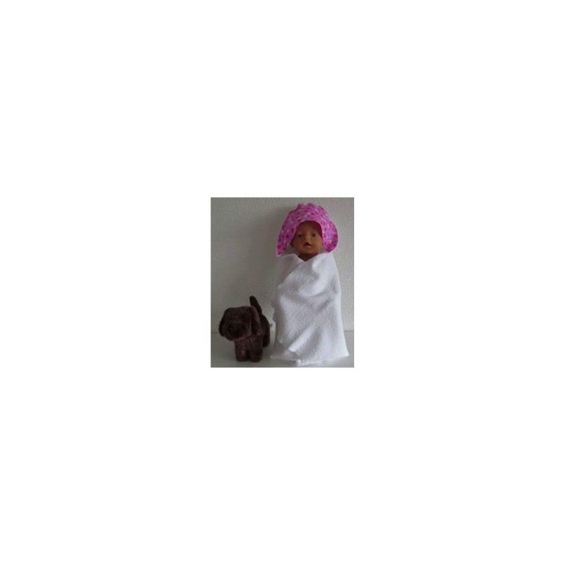 omslagdoek met roze hello kitty baby born 43cm