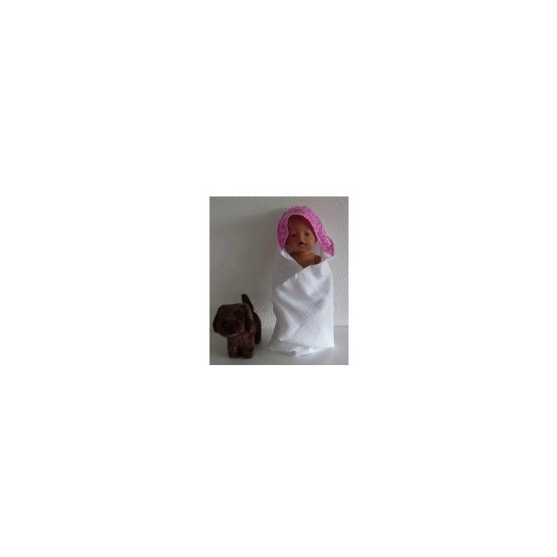 omslagdoek met roze stippen  baby born 43cm