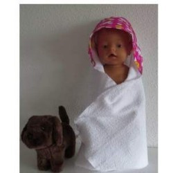 omslagdoek met winnie the pooh baby born 43cm