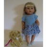 gehaakte jurk blauw baby born 43cm