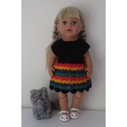 gehaakte jurk baby born 43cm