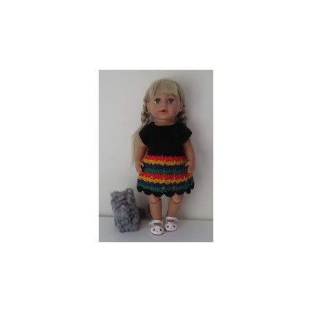 gehaakte jurk baby born 43cm