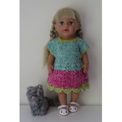 gehaakte jurk baby born 43cm