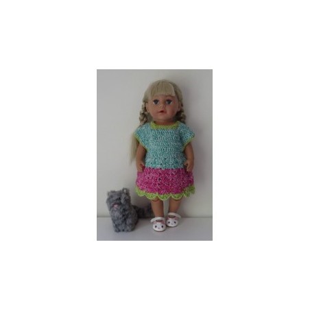 gehaakte jurk baby born 43cm