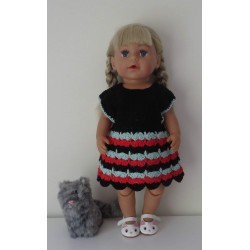 gehaakte jurk baby born 43cm
