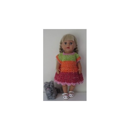 gehaakte jurk baby born 43cm