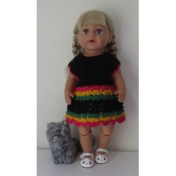 gehaakte jurk baby born 43cm