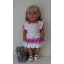 gehaakte jurk baby born 43cm