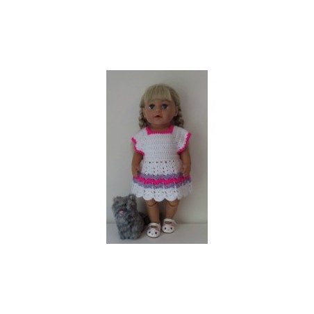 gehaakte jurk baby born 43cm