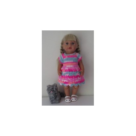 gehaakte jurk baby born 43cm
