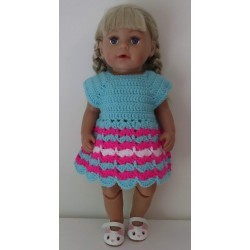 gehaakte jurk baby born 43cm