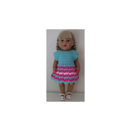 gehaakte jurk baby born 43cm