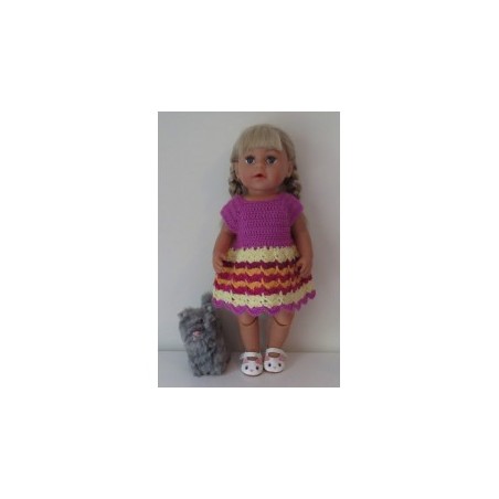 gehaakte jurk baby born 43cm