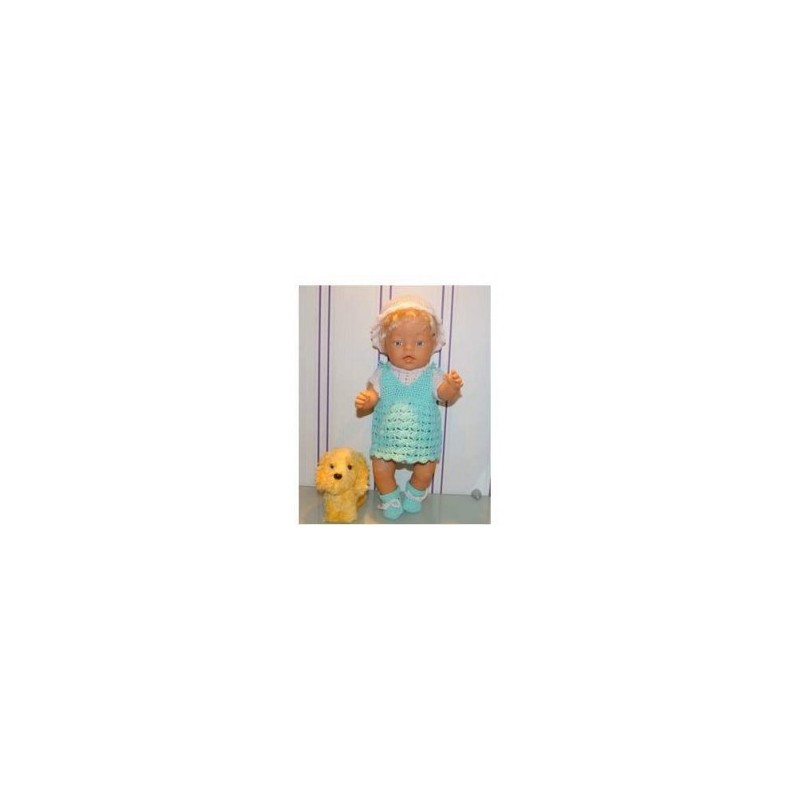 gehaakte jurk set  baby born 43cm