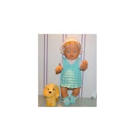gehaakte jurk set  baby born 43cm