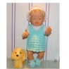 gehaakte jurk set  baby born 43cm