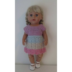 gehaakte jurk baby born 43cm