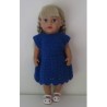 gehaakte jurk blauw baby born 43cm