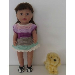 gehaakte jurk baby born 43cm