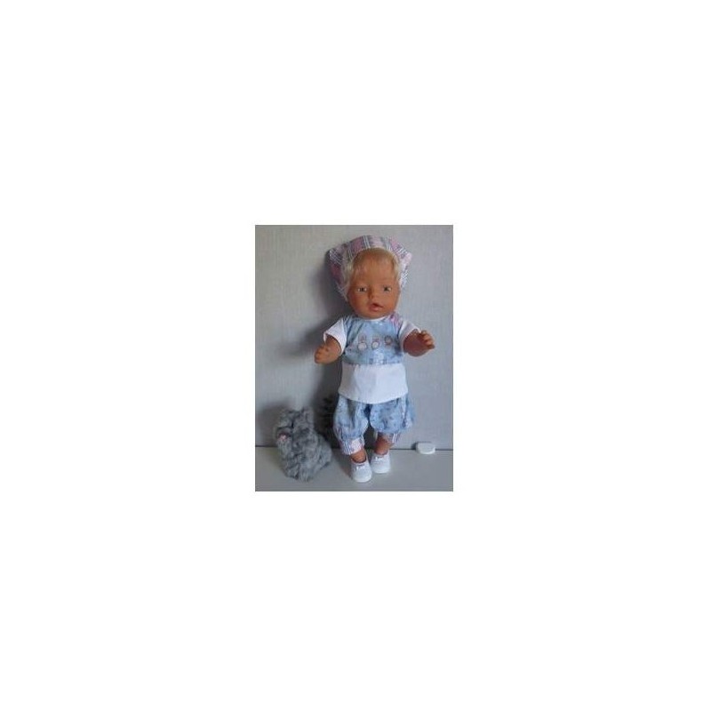 liefbroek setje blauw matroeska baby born 43cm