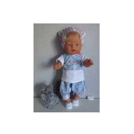 liefbroek setje blauw matroeska baby born 43cm