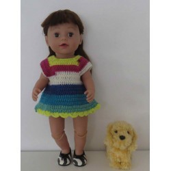 gehaakte jurk baby born 43cm