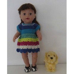 gehaakte jurk baby born 43cm