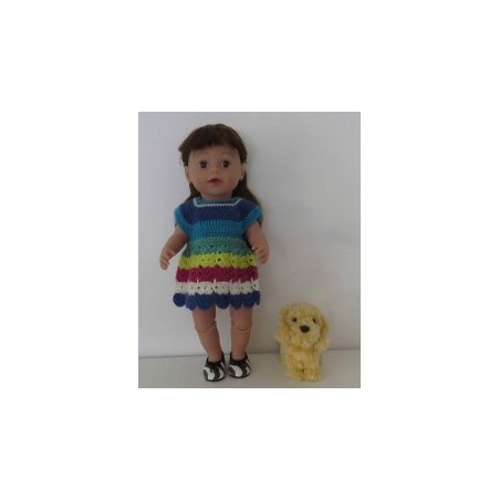 gehaakte jurk baby born 43cm