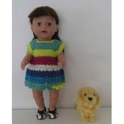 gehaakte jurk baby born 43cm
