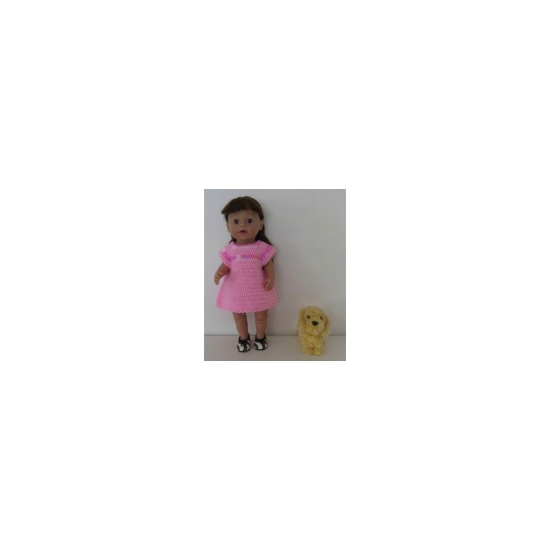 gehaakte jurk roze baby born 43cm