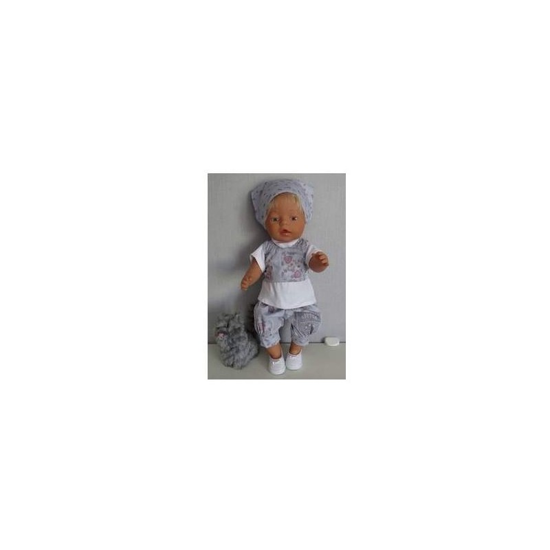 liefbroek setje grijs matroeska baby born 43cm