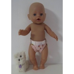 luier roze regenboog baby born 43cm