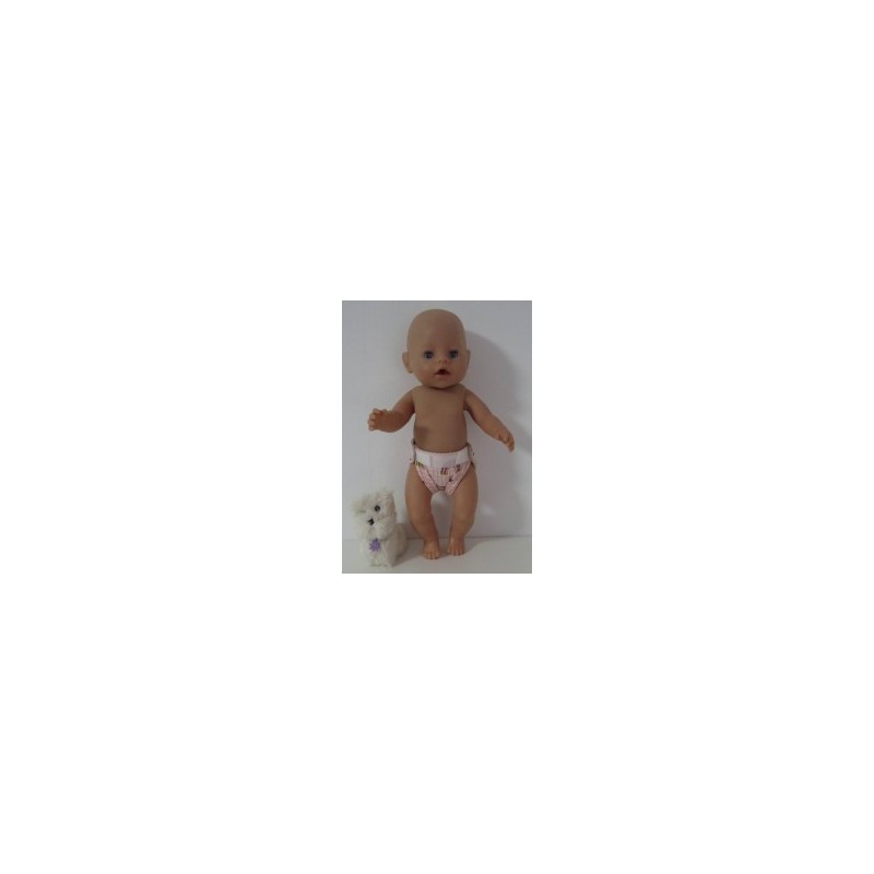 luier roze regenboog baby born 43cm