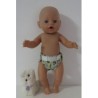 luier bewerkt baby born 43cm