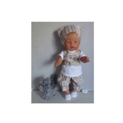 liefbroek setje bruin matroeska baby born 43cm