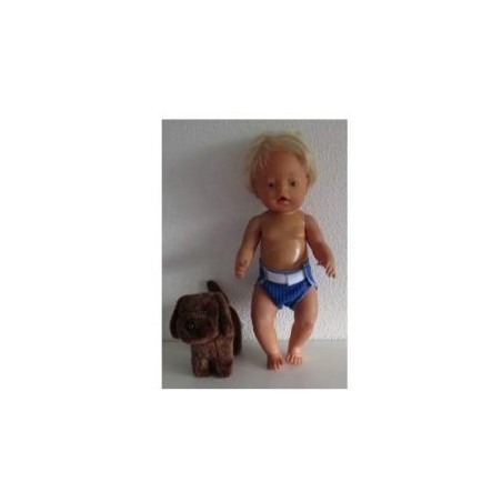 luier donker blauw baby born 43cm