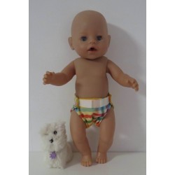 luier geel geruit baby born 43cm