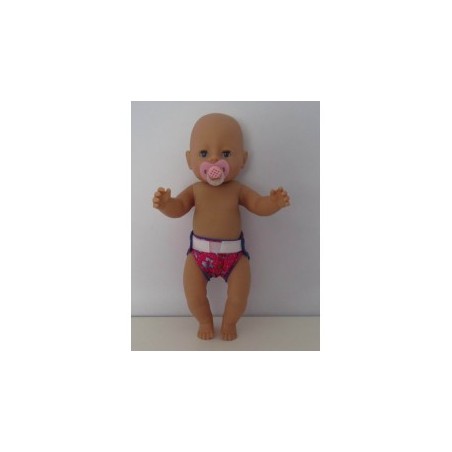 luier hard roze met bloemen  baby born 43cm