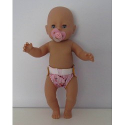 luier roze gestreept baby born 43cm