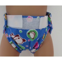 luier donker blauw panda baby born 43cm