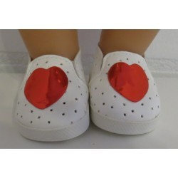 schoentjes met hartje rood baby born 43cm