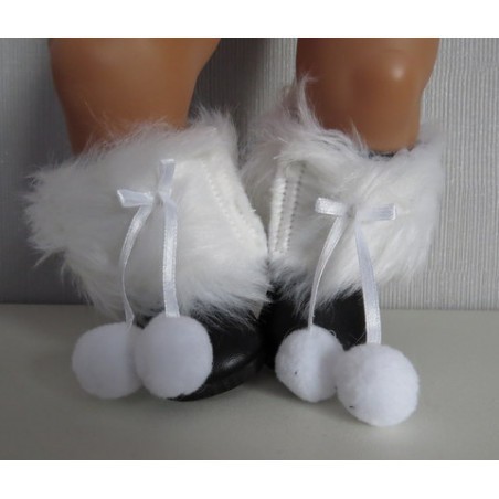 laarzen zwart met wit baby born 43cm