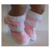 laarzen roze met wit baby born 43cm
